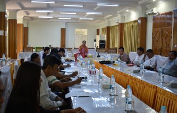 မွန်ပြည်နယ်လျှပ်စစ်အင်ဂျင်နီယာရုံး၏ ဝန်ဆောင်မှုများအား Manual System မှ Computerize Syatemသို့ အဆင့်မြှင့်တင်ခြင်းလုပ်ငန်းစဉ်များနှင့်ပတ်သက်၍  အလုပ်ရုံဆွေးနွေးပွဲကျင်းပခြင်း